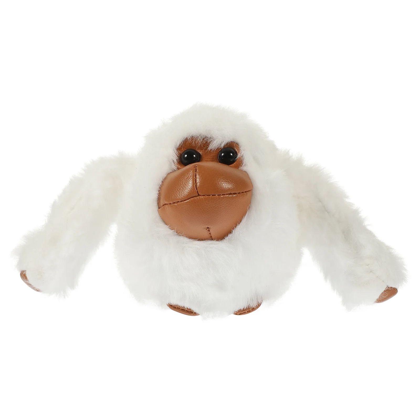 

Gorilla Animal Plush Pendant Keychain (plush Gibbon-brown) 1pc Cute Keychains for Backpacks Stuffed Animals