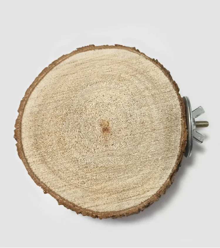 Papagei Hamster Runde Stand Bord Haustier Vogel Papagei Holz Plattform Halterung Spielzeug Hamster Zweig Barsch Vogel Käfig Spielzeug Pet Stand Bord – Detail 7