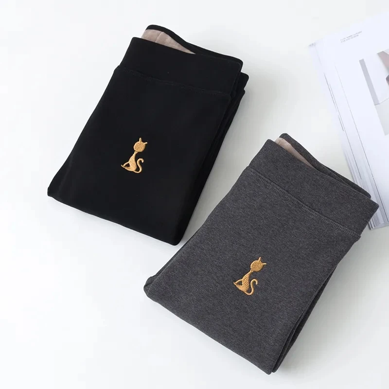 Women Ankle-length Winter Warm Slim Leggings Velvet Lined Leggins Pants Pencil Trousers Plush Thicken High Waist Legginsy Broek