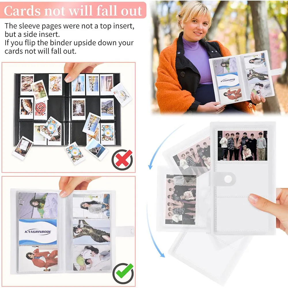 Kpop Transparent Photo Album Mini Polaroid Album Photo Train Ticket Card Collection Book Jewelry Card Photocards Holder Pages