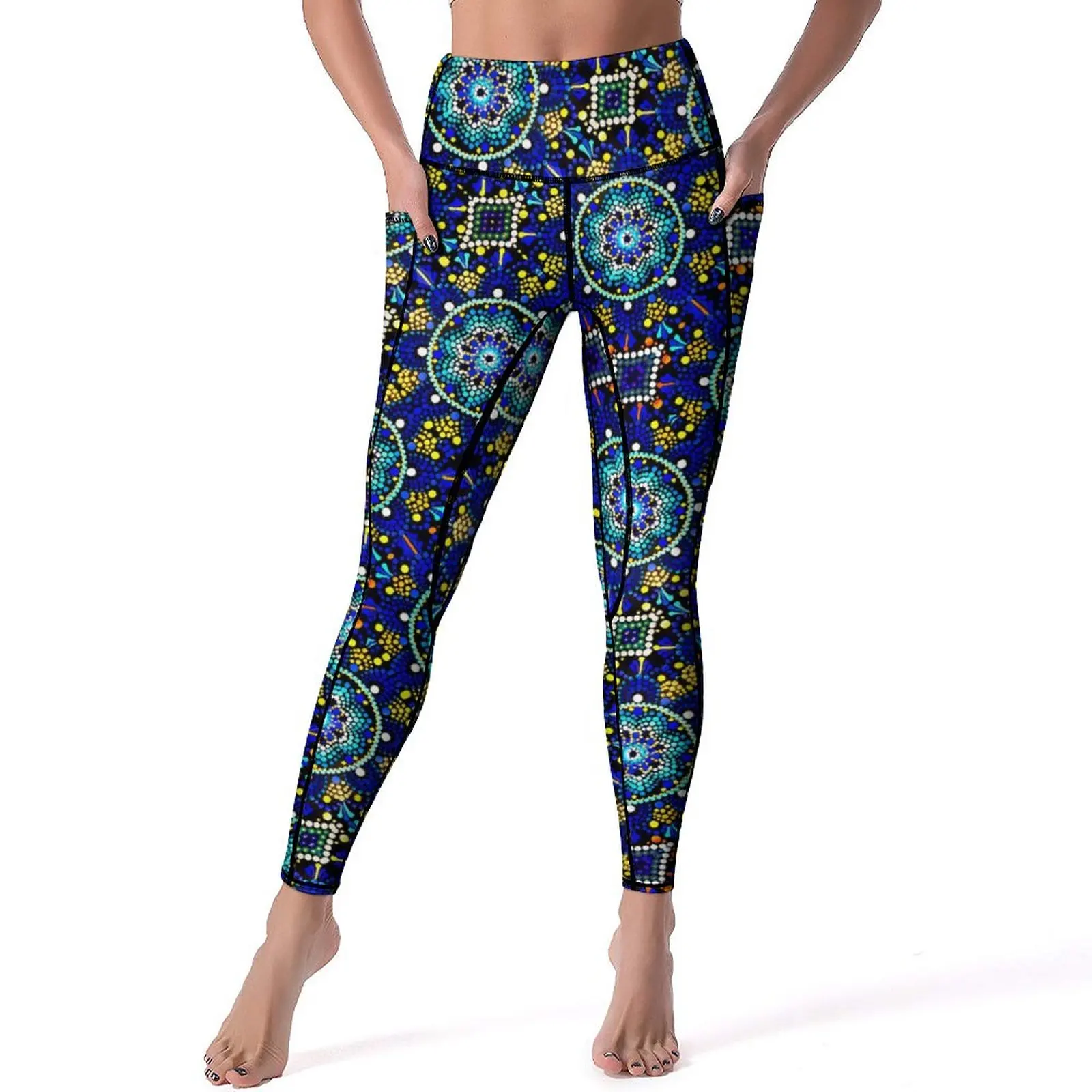 

Dream Catcher Yoga Pants With Pockets Retro Print Leggings Sexy Push Up Breathable Yoga Sports Tights Quick-Dry Fitness Leggins