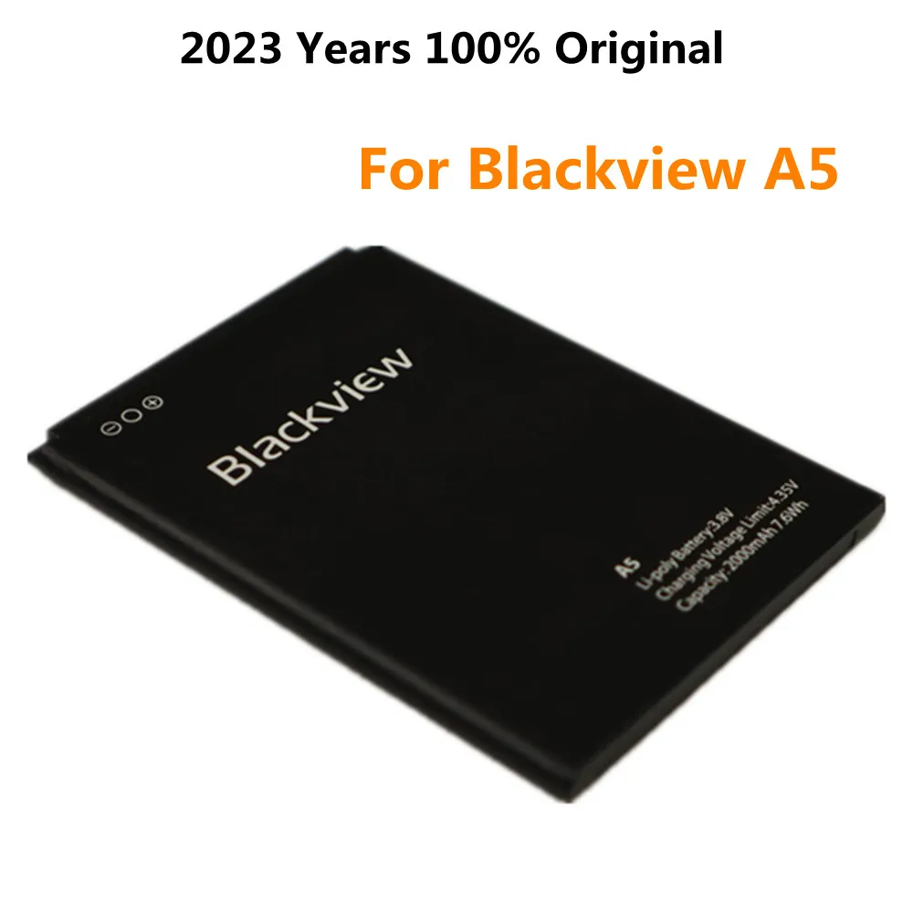 

2023 New 100% Original 2000mAh Blackview A5 Replacement Battery Li-ion Polymer Smart Phone Batteries For Blackview A5 Cell Phone