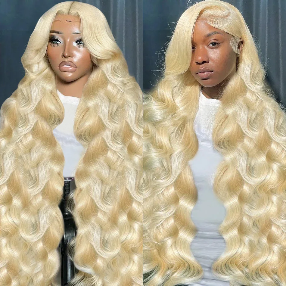 250% 613 Honey Blonde Body Wave 13x6 Lace Front Human Hair Wig Color Preplucked 13x4 HD Transparent Lace Frontal Wigs For Women