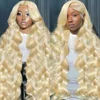 250% 613 Honey Blonde Body Wave 13x6 Lace Front Human Hair Wig Color Preplucked 13x4 HD Transparent Lace Frontal Wigs For Women