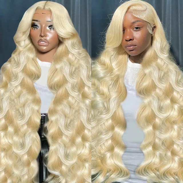 250% 613 Honey Blonde Body Wave 13x6 Lace Front Human Hair Wig Color Preplucked 13x4 HD Transparent Lace Frontal Wigs For Women