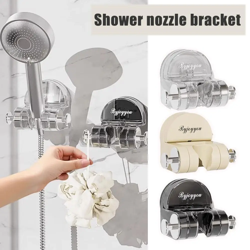 Universal Shower Head Bracket Hanging Bracket Punch Shower Fixture Bathroom Suction Cup Base Children's Nozzle Free Mountin Z8Q6