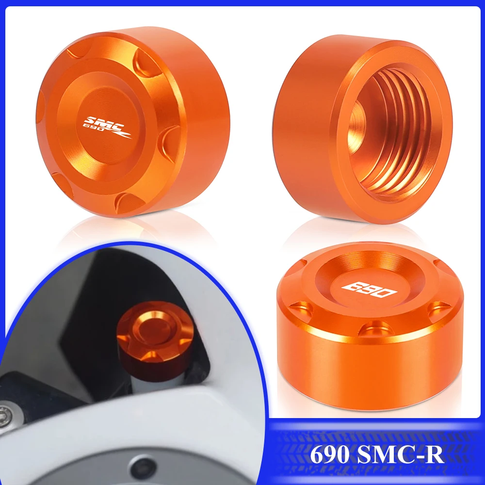 

Orange Motorcycle Accessories Aluminum Radiator Water Pipe Cap Cover Protection For 690 SMC R SMC-R SMCR 690SMCR 2019 2020 2021