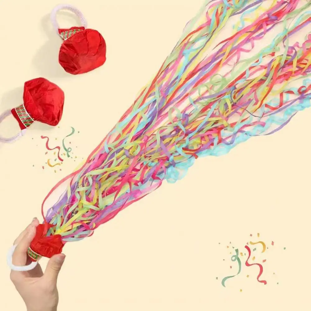 

Noiseless Streamers Hand-thrown Streamers Vibrant Hand Throw Streamer Poppers for Birthday Wedding Graduation Retirement Parties