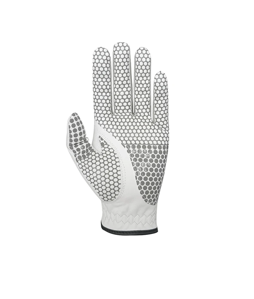 GVOVLVF Golf glove Genuine Sheepskin Leather for Men White Breathable Glove for golfer Anti Slip Soft and Comfortable Gift