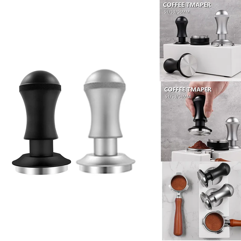 

Тампон для эспрессо 58 мм, высококачественные инструменты для бариста, тампон с пружиной, нержавеющая сталь