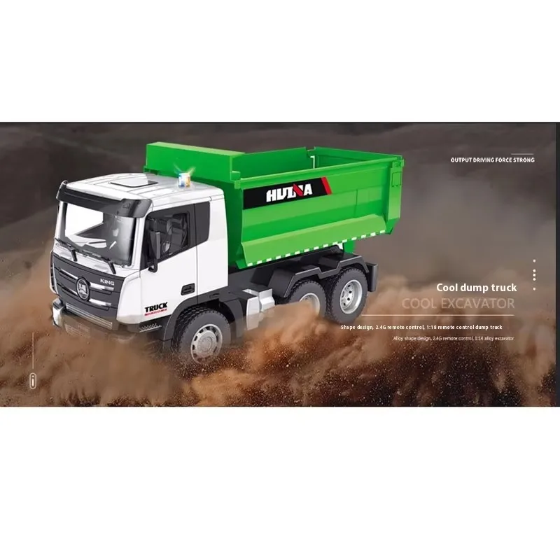 HUINA 1556 1/18 RC Truck 6Channels Electric Car Engineering Vehicle Excavator 2.4G Radio Controlled Cars Toys for Boy 3