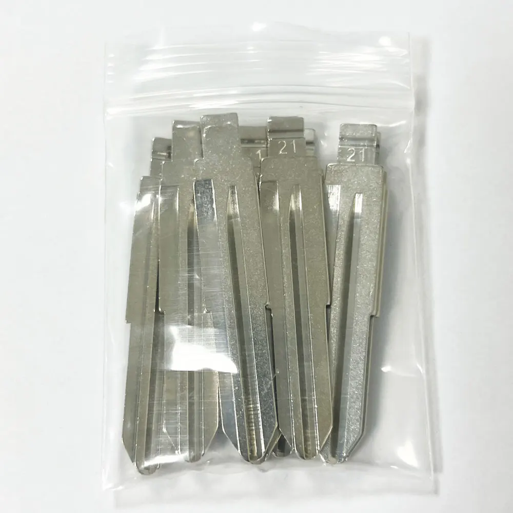 10pcs 21# TOY41 Metal Uncut Blank Flip Remote Key Blade For Toyota
