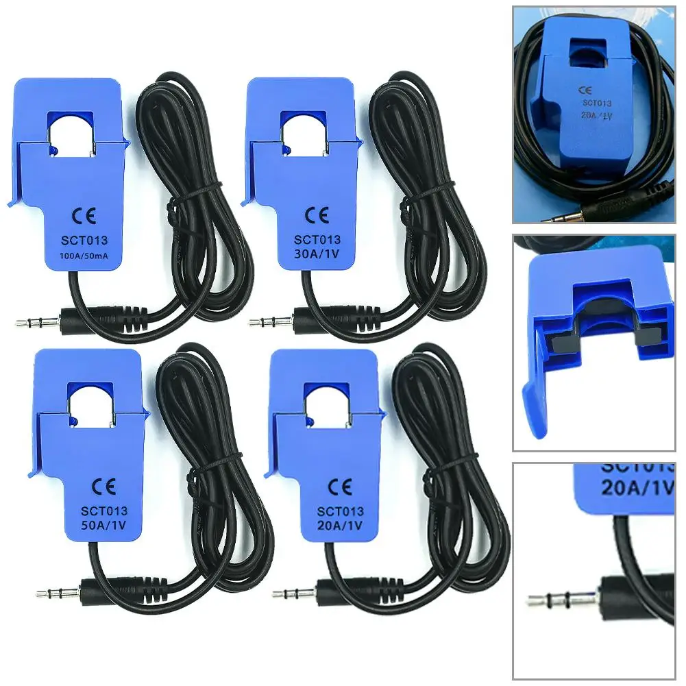 

Transformer 20/30/50/100A SCT-013 Non-invasive AC Current Sensor Split Core Transformer Replacement IDC Connector Accessory