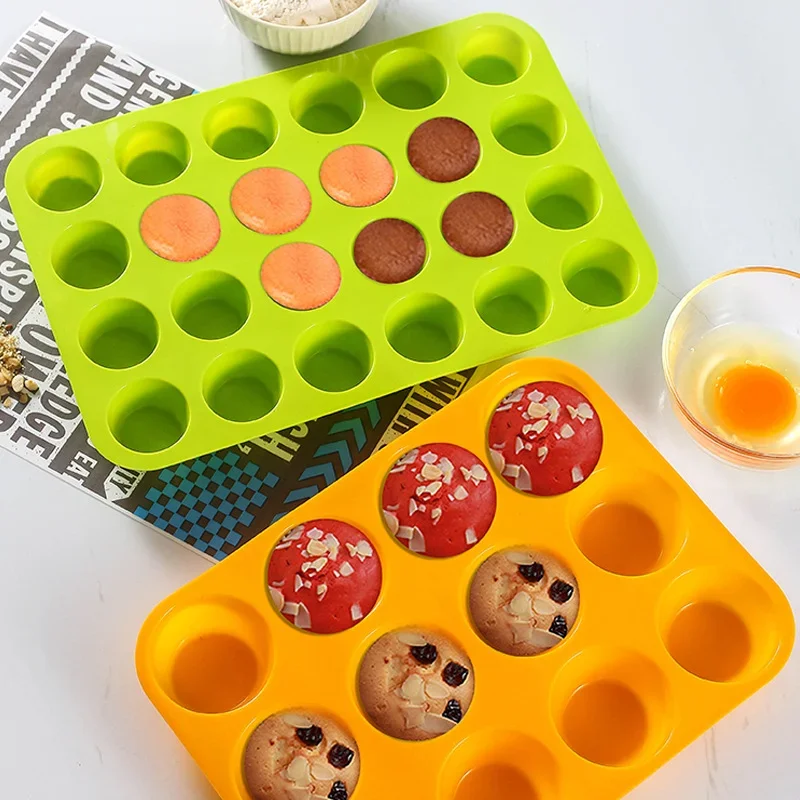 

Cake muffin baking tray mold DIY Mafen cup mousse chocolate donut baking tool party cake decorations 6/12/24 holes