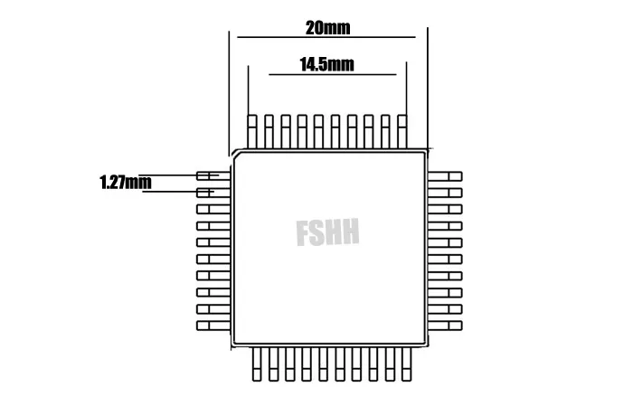 Ŭ CQFP40 ׽Ʈ  QFP40 IC , CQFP40-SIP   ġ 1.27mm Ĩ ũ 14.5  14.5mm 20  20mm