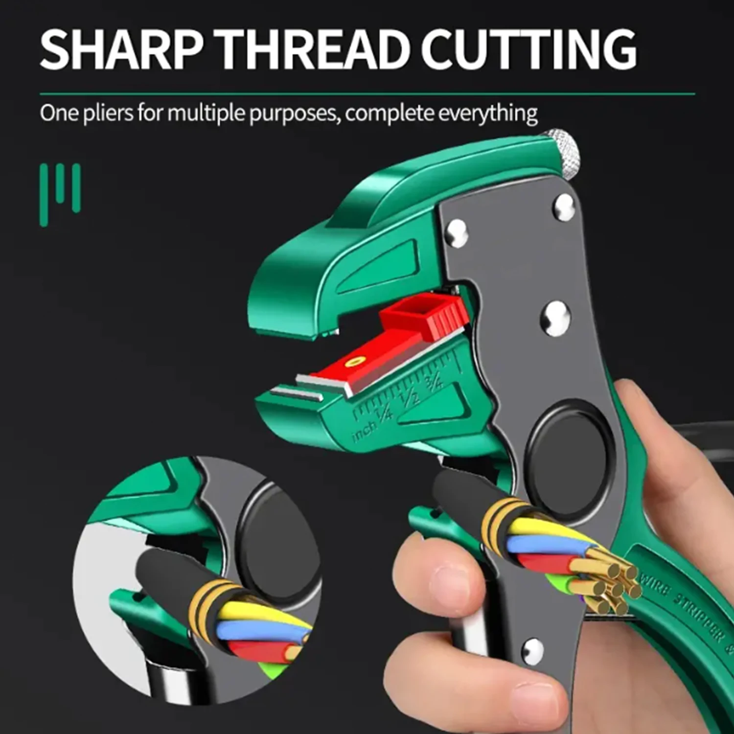 Wire stripper Multifunctional Duckbill Wire Stripper Automatic Wire Stripper Length Adjustable Flat Cutter Electrician