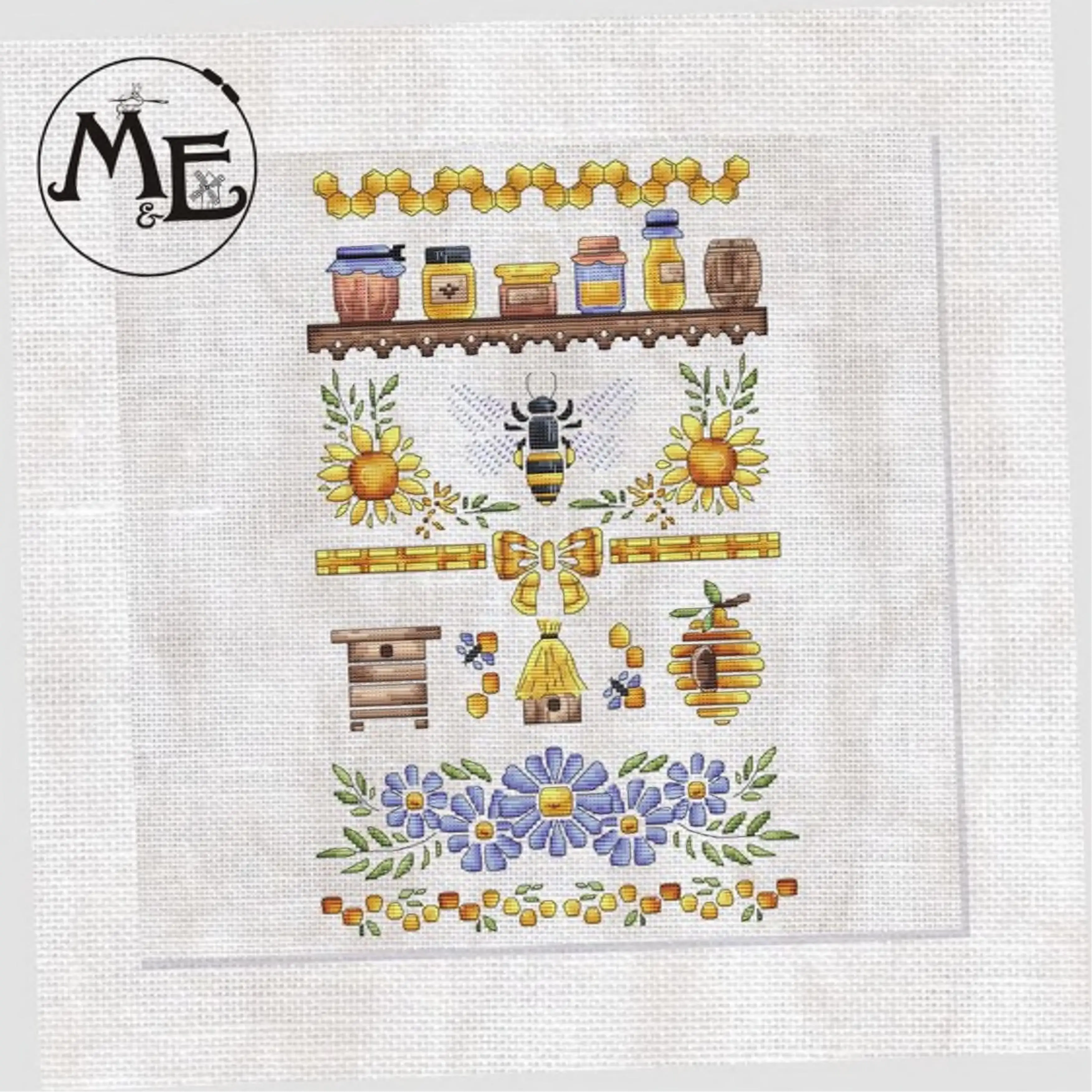 

Sweet Honey 32-44 embroidery kits, cross stitch kits,cotton frabric DIY homefun embroidery Shop6