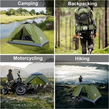 Night Cat Upgraded Backpacking Tents 1 2 Persons Easy Clip Setup Camping Tent Adults Scouts Heavy Rainproof Compact Lightweight 6