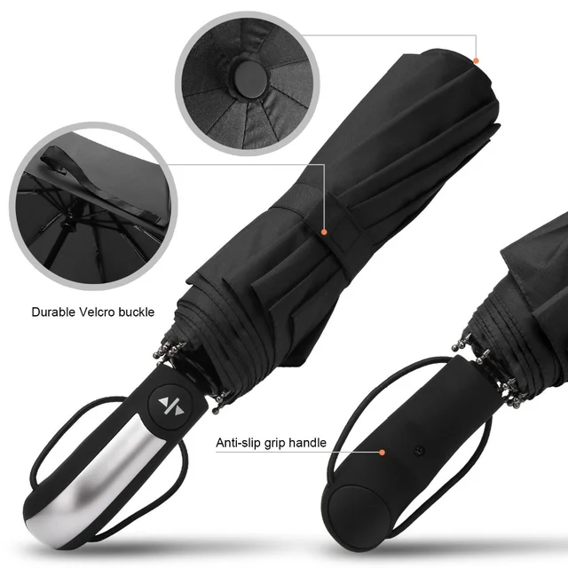 Xiaomi Hajtogató Esernyő Férfiaknak Automatikus Uv Napernyős Hordozható Erős Szélállóság Vízálló Bumbershoot Az Eső Havazásához - Image 4