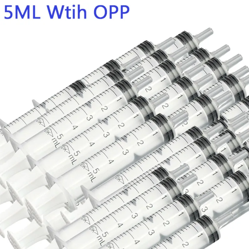 3/5ml Without Needle Plastic Small Syringe Hydroponics Analyze Measuring Nutrient Syringes Pet Feeding Glue Fluid Kitchen Tool 5