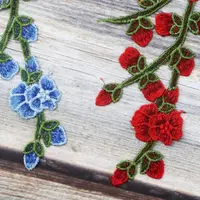Colorful Floral Embroidered Iron-On Patches – DIY Long String Flower Appliques for Jackets, Jeans, Clothes, Bags & Crafts - Image 2