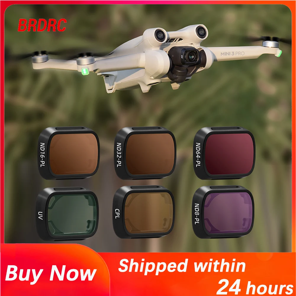 Lot Filtres ND CPL pour Drone DJI Mini 3 Pro/Mavic 3 - ND8/ND16/CPL