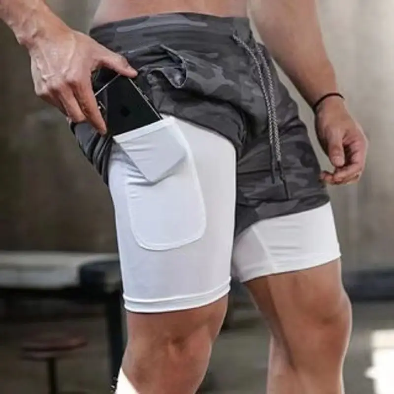 Sports Shorts 2 In 1 Quick Dry With Pocket For Men