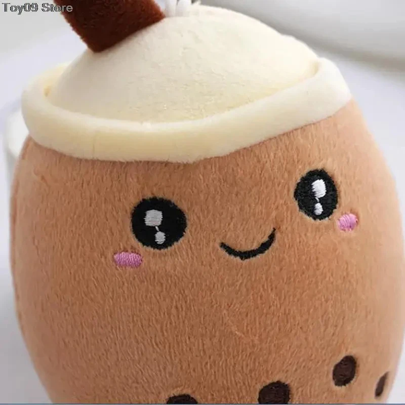 12cm Cute Milk Tea Cup Plush Toys Soft Stuffed Plushies Toys Kawaii Hanging Boba Key Chain Backpack Pendant Toys Gifts for Kids 3