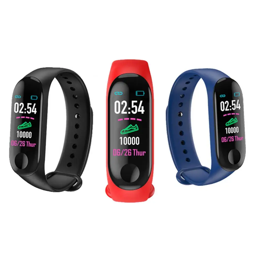 

M3 Plus Sports SmartWatch Heart Rate Blood Pressure Monitoring Waterproof Smart Bracelet Men's Women's Multi-function Wa