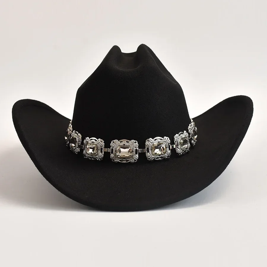 Cowboy Hats Cowgirl Hats Artificial Wool Western Vintage Roll Brim for Women