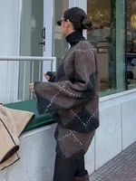 HH femmes mode tricoté simple boutonnage à manches longues col rond pull + été décontracté taille élastique solide Mini jupe ensemble Mujer 6