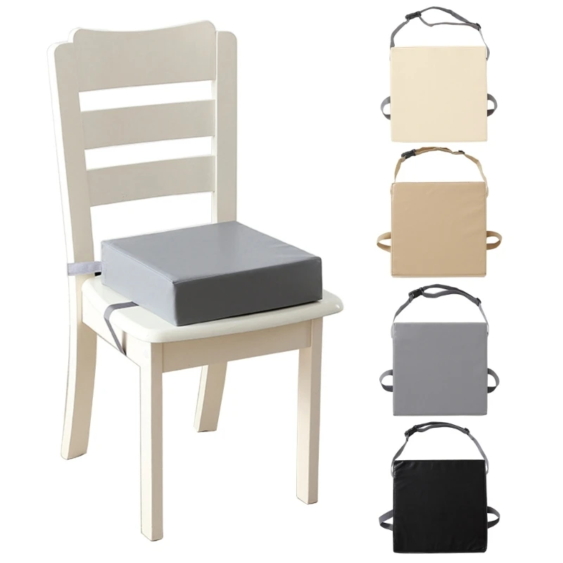 Highchair Cushion Pad Waterproof PU Adjustable Safety Belt Chair Pad for Dining
