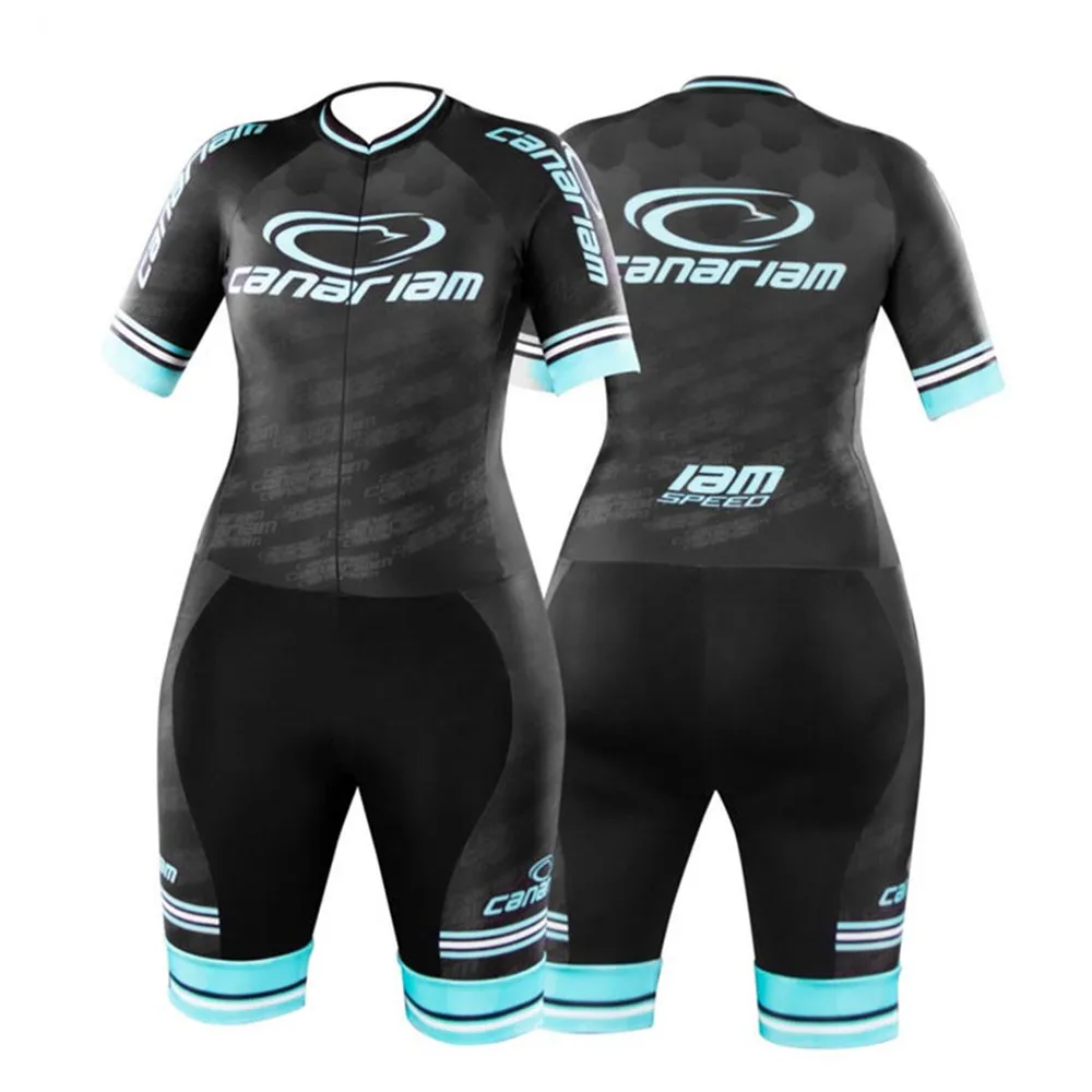 2023 Women Short Sleeve Speed Skating Suit Jumpsuit Roupa Ciclismo Straight Row Wheel Speed Skating Ironman Racecourse 4