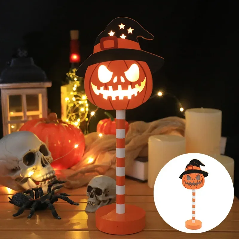 Spooky Halloween LED Pumpkin Ghost Night Light – Battery Powered Waterproof Ambiance Decor for Outdoor & Indoor Festivities
