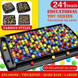 Montessori Rainbow Ball Gobble Elimination Board Collecto Balls Game Chess Antistress Magic Chess Interactive Toys For Kids Gift