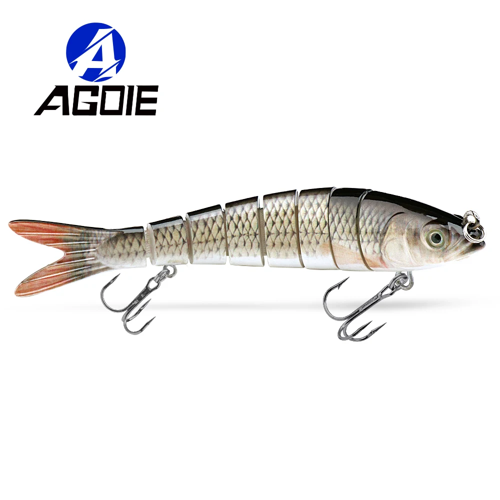 

Agoie 14cm 27g Multi Jointed Artificial Bait Swimbait Trout Hard Bait Wobbler Bass Fishing Lures for Freshwater Saltwater Tackle