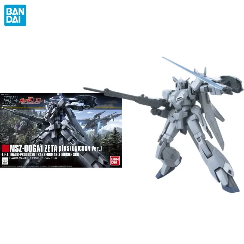 Bandai Genuine Gundam Model Anime Hguc 1/144 Msz-006A1 Z-Plus Unicorn Ver. Action Figure Assemblare Giocattoli Da Collezione Per Bambini