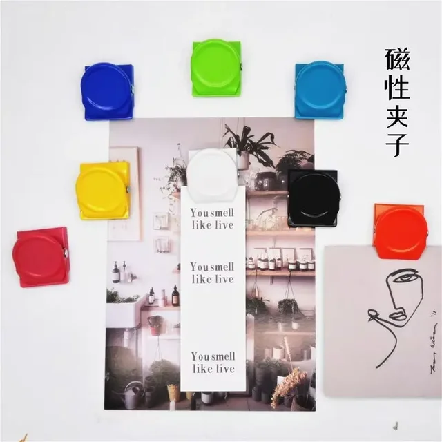 17262-c35e75.jpg 5-Piece Magnetic Office & Fridge Clips Multi-Color Multi-Functional File Organizers Suitable for Home, Kitchen, and Office Use