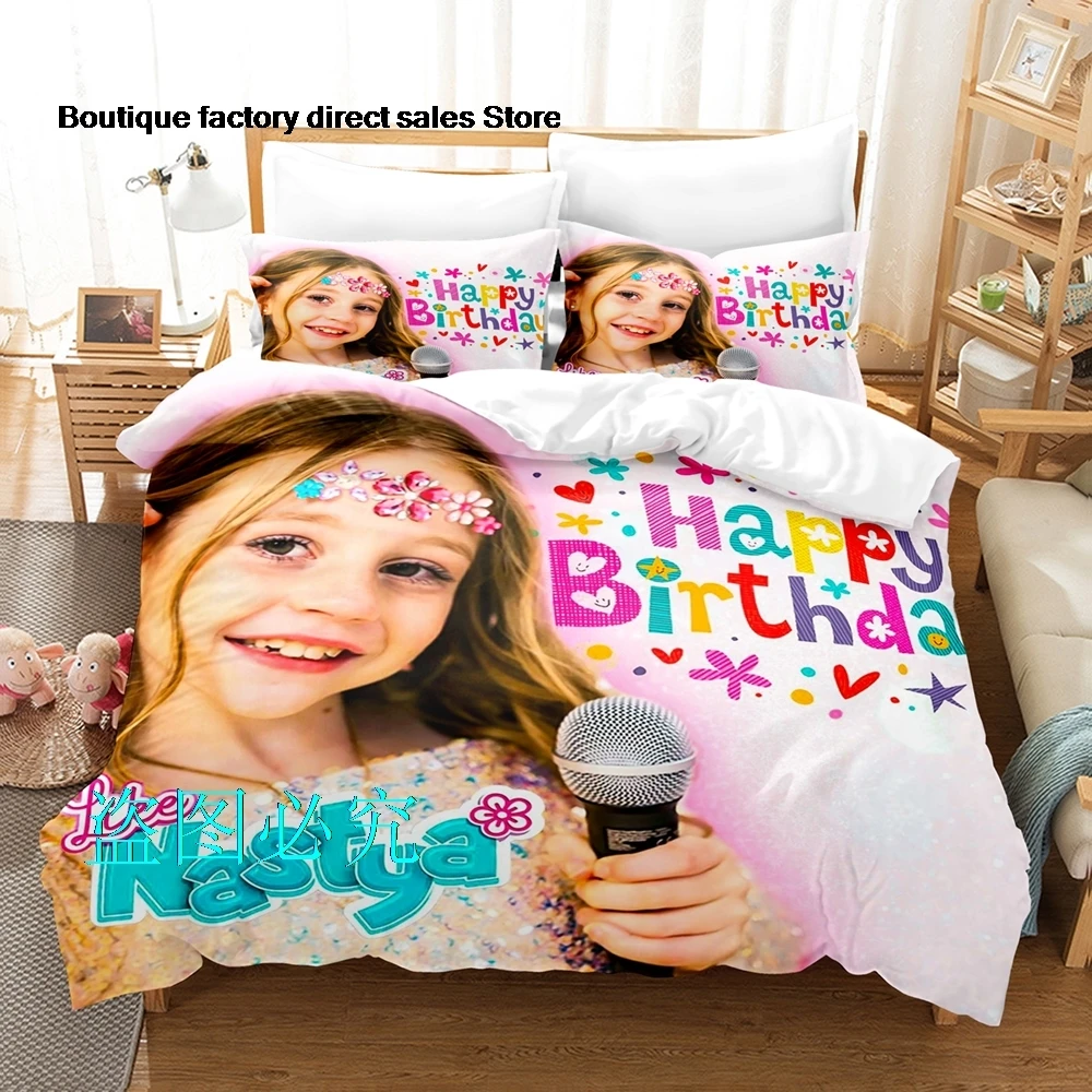Like Nastya Bedding Set Single Twin Full Queen King Size Bed Set Adult Kid Bedroom Duvetcover Sets Like Nastya parure de lit Bed 2