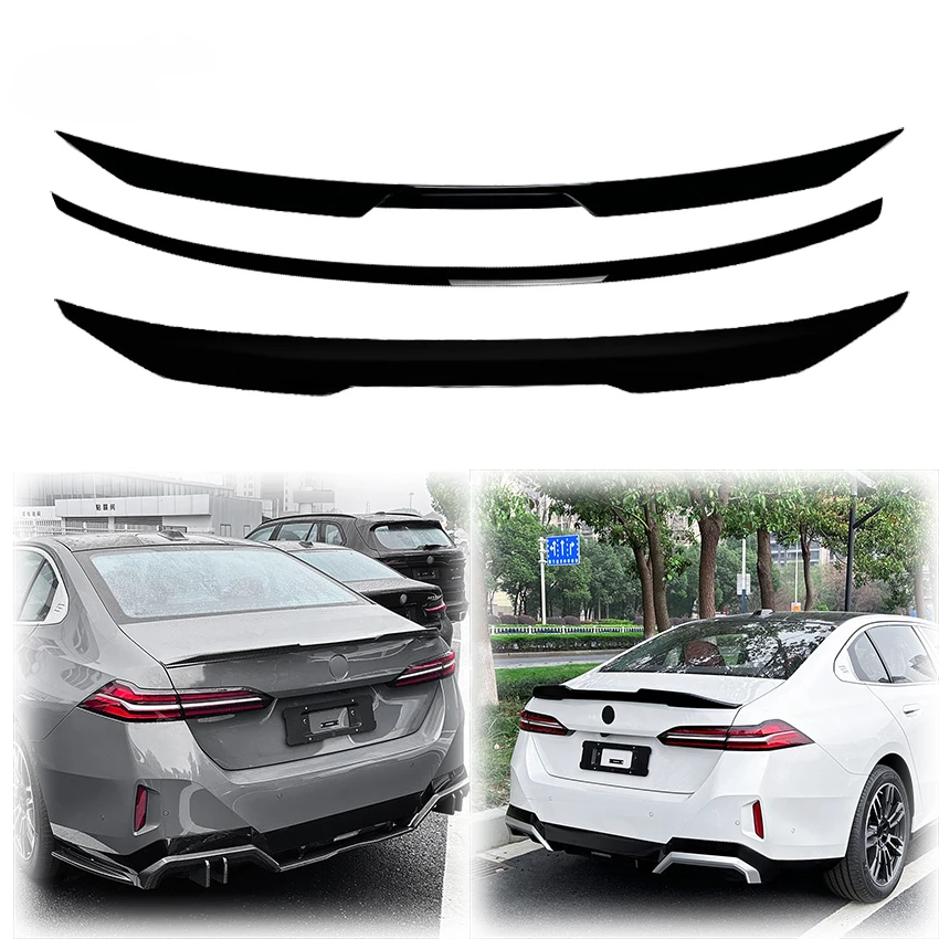 

For 2024 New BMW 5 Series G60 i5 M5 520i 528i 535i 530i 525i Rear Spoiler Trunk Wing Lip ABS Gloss Black Carbon Fiber Body Kit