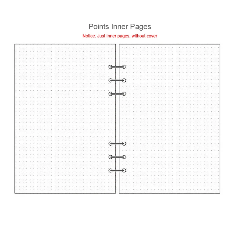 Loose Leaf Spiral Notebook Refill with Mixed Layouts