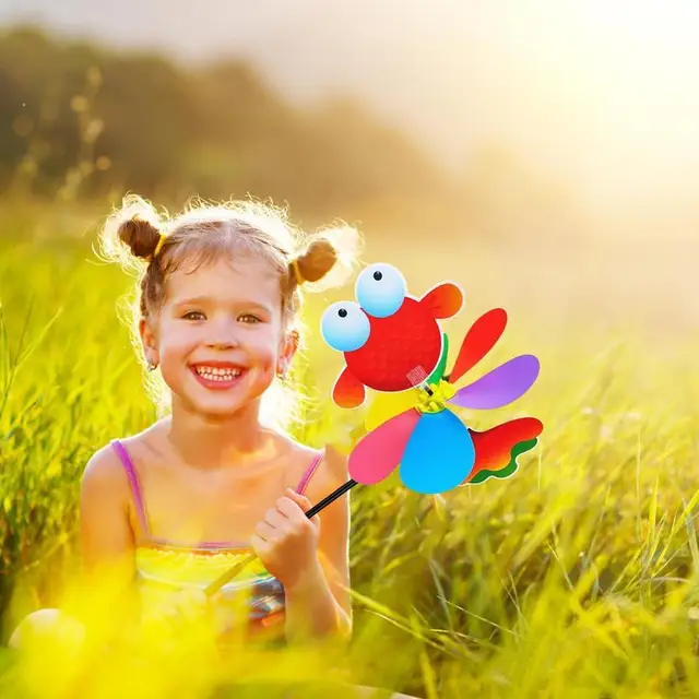 Kerti Pinwheels Rajzfilm Állati Ördög Szélű Fonó Szélmalom Játék Dekoratív Tét Szabadtéri Kertészeti Művészet Szeszélyes Gyerekek Ajándékok - Image 2