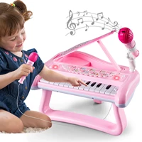 First Birthday Toddler Piano Toys for 1 Year Old Girls, Baby Musical Keyboard 22 Keys Kids Play Instrument with Microphone 1
