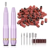 Nail Art Electric Drill Machine With 100pcs Sanding Bands Sand Ring Bit Manicure Pedicure Grinding Remover Cutter 1