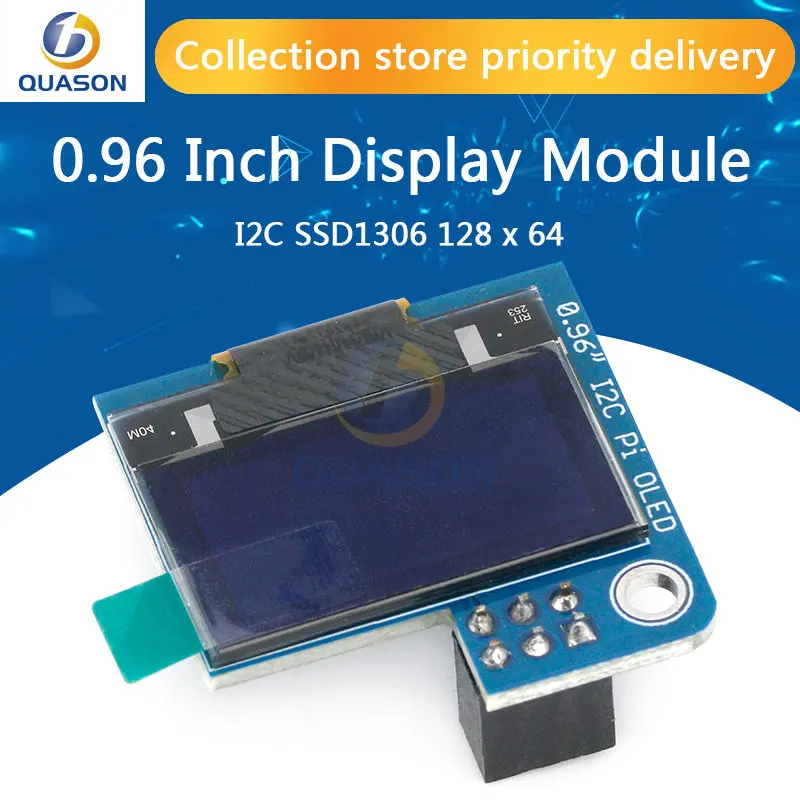 Raspberry P 0.96 Pollici Oled I2C Ssd1306 128X64 Modulo Display Schermo Blu Per Raspberry Pi 4B 3B Zero 2 W
