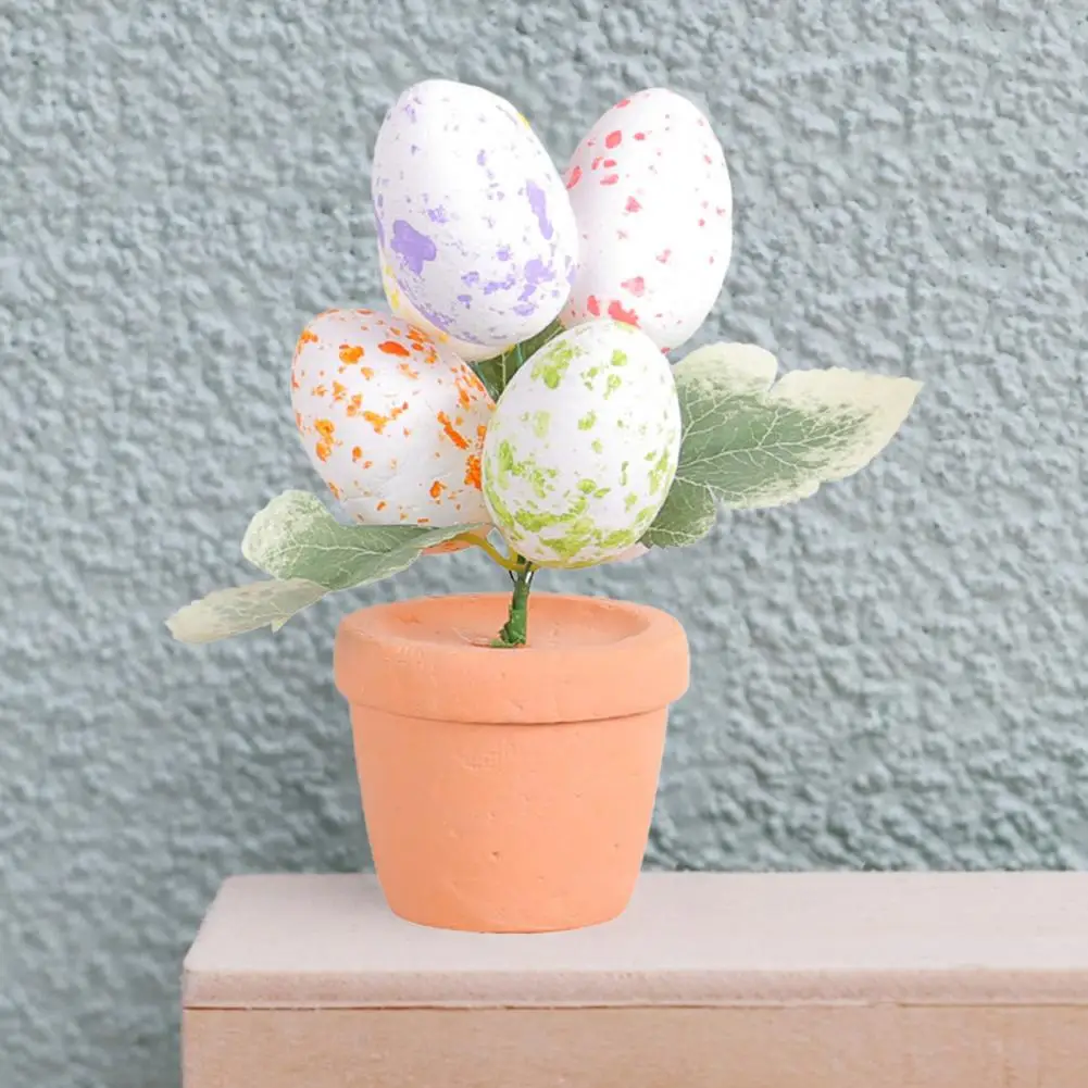 

Easter Decoration Colorful Easter Egg Bonsai Flower Diy Foam Bunny Eggs for Home Party Decoration Wedding Decor for Home