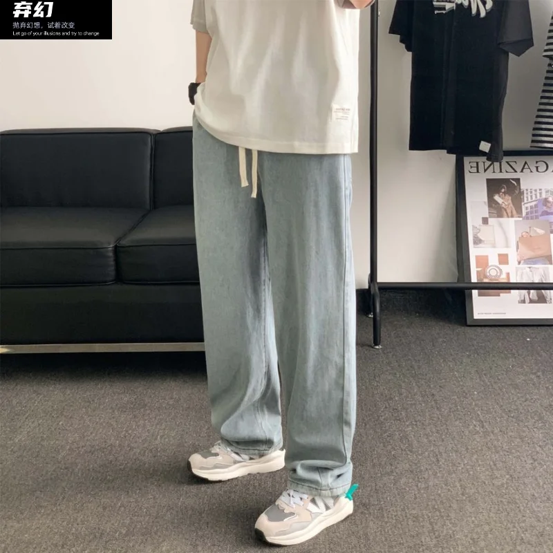 Men's Summer New 2024 Personalized Fashion Jeans Hip Hop High Street Popular Handsome Pants