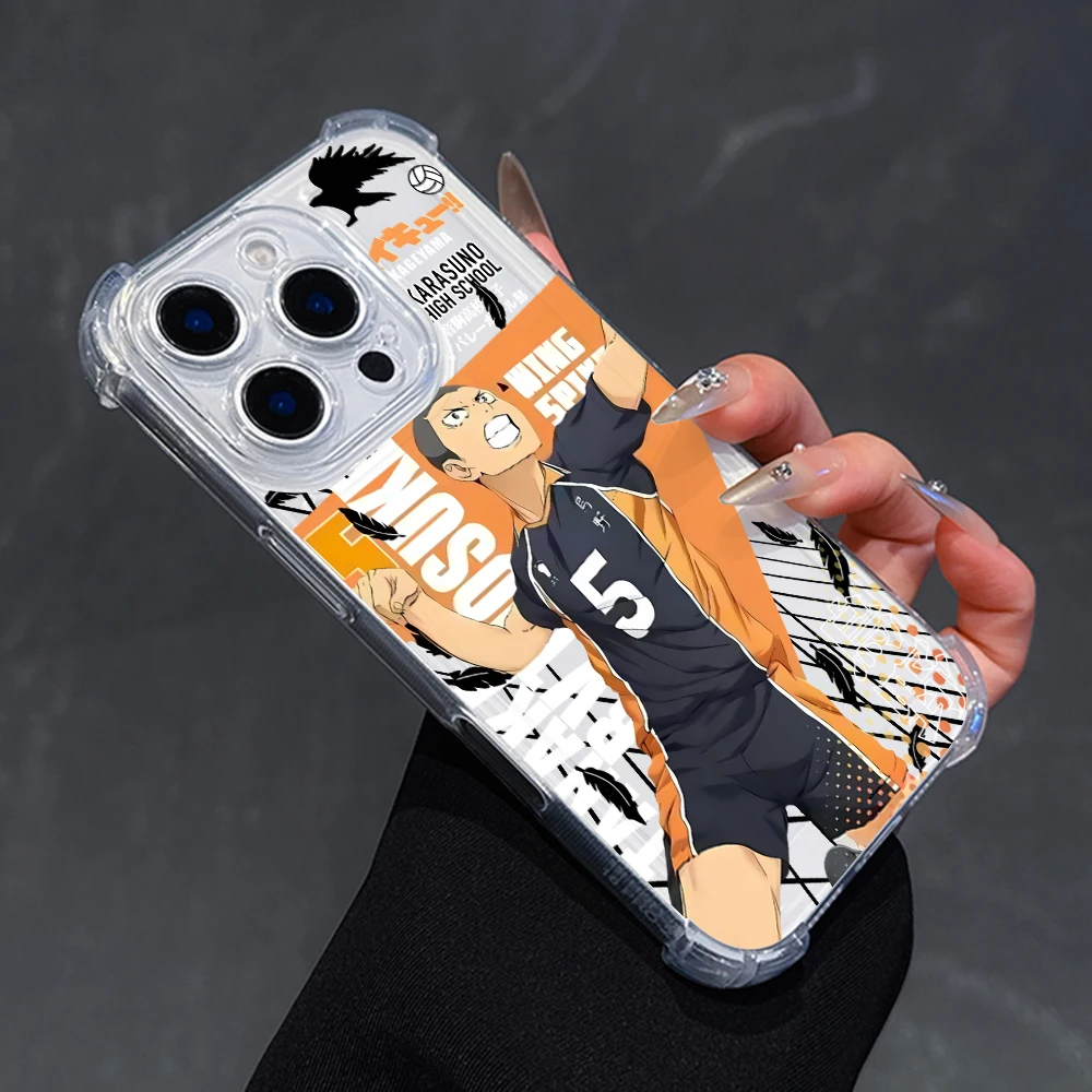 Vibrant Haikyuu Anime Shockproof Phone Case - Durable Protective Cover