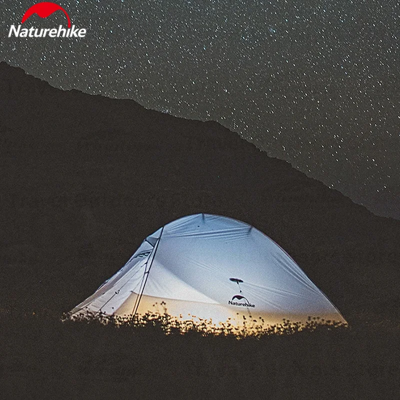 Naturehike Cloud Up 2 Camping Tent Nylon 10D Waterproof Ultralight Backpacking Trekking Fishing 3 Season Tent Portable 2 Persons