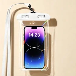Waterproof Universal Phone Pouch for Water Sports and Outdoor Activities (White)
